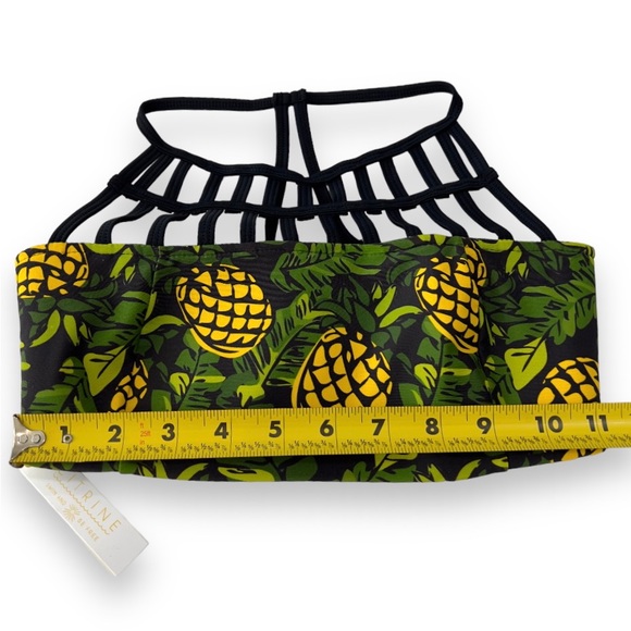 Citrine Swim Mali Bikini Top King of Fruit Pineapple Print size M - Picture 11 of 13